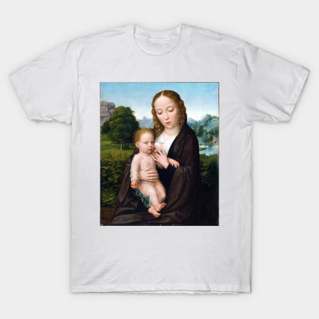 Simon Bening Virgin and Child T-Shirt by pdpress